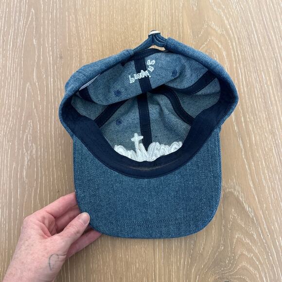Prayingg Demon Denim Hat in Blue and White main image 2